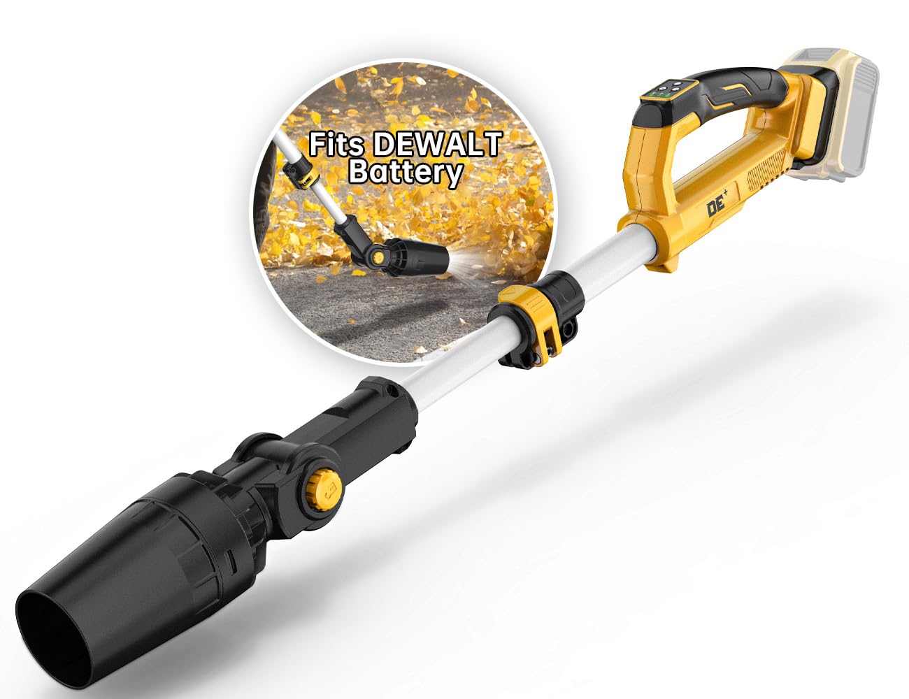 APEXPPOWER leaf blower with DEWALT 20V Max compatibility for versatile cordless cleanup