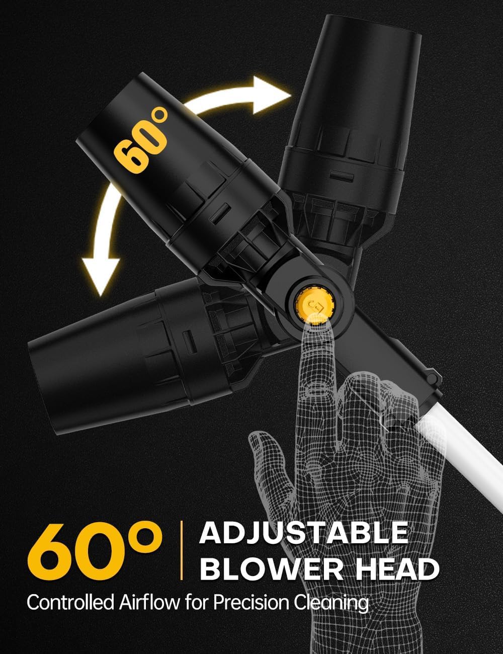 APEXPPOWER leaf blower offers 3-speed control for versatile cleanup