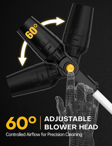APEXPPOWER leaf blower offers 3-speed control for versatile cleanup