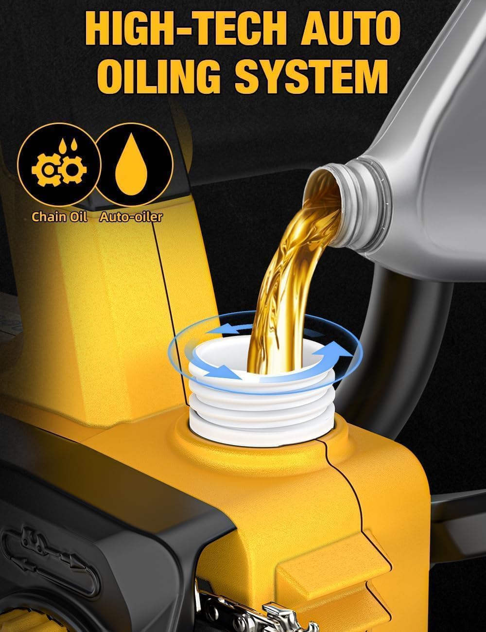 APEXPPOWER tool-free tensioning for quick chain setup