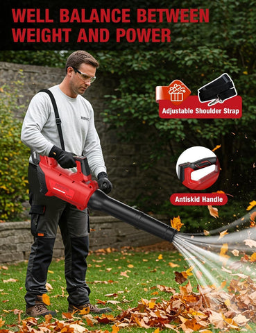 APEXPOWER in-yard cleanup shows efficient debris removal.