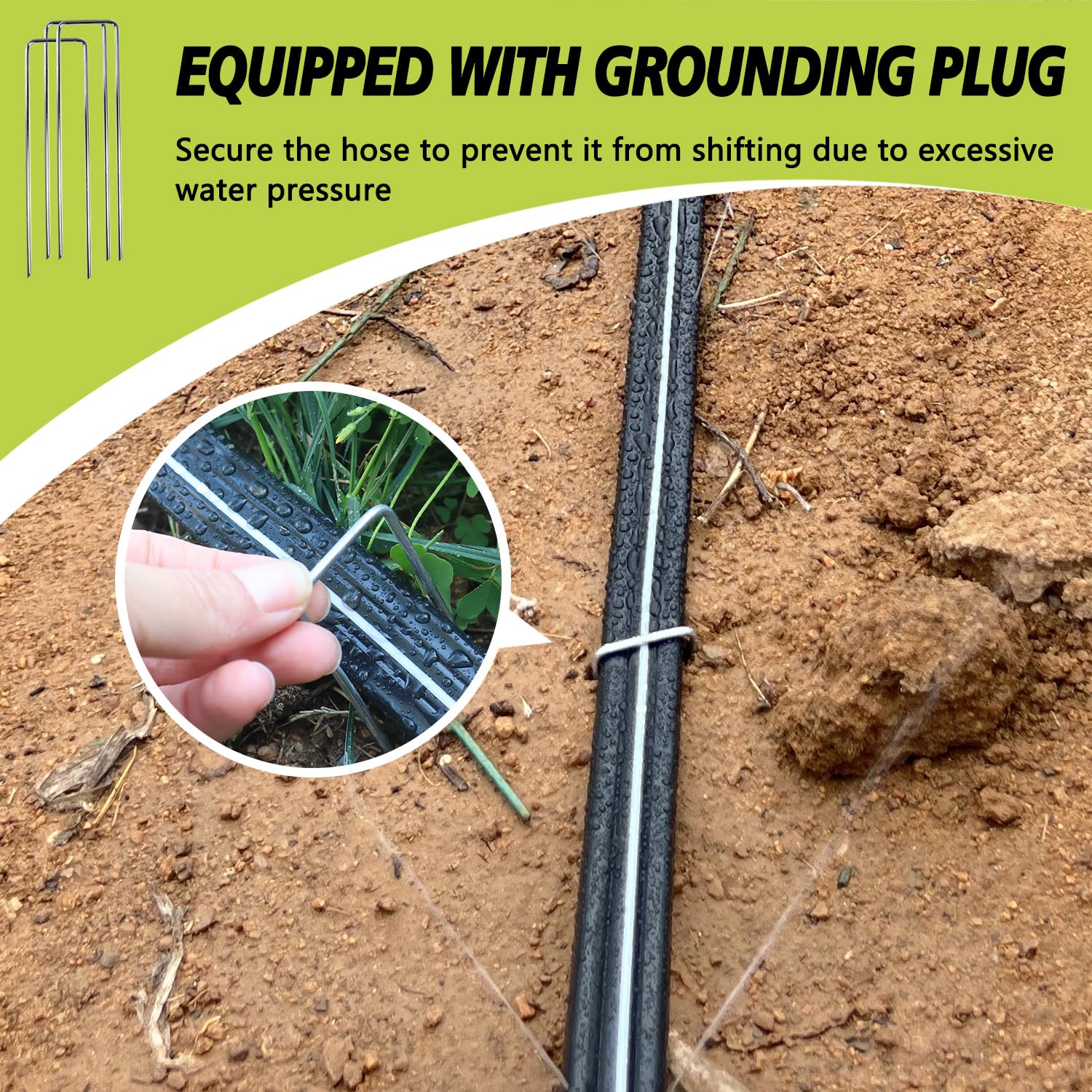 Apgooface garden staples included help secure hoses on soil