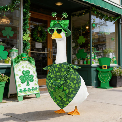 APHIUFR complete St. Patrick's Day goose costume for yard decor