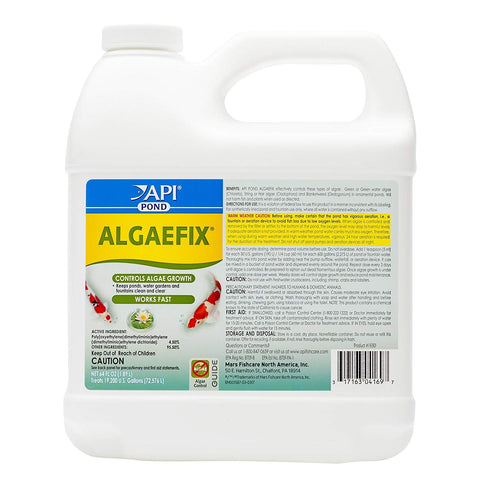 API POND ALGAEFIX 64oz bottle front view ready to treat koi ponds for clearer water