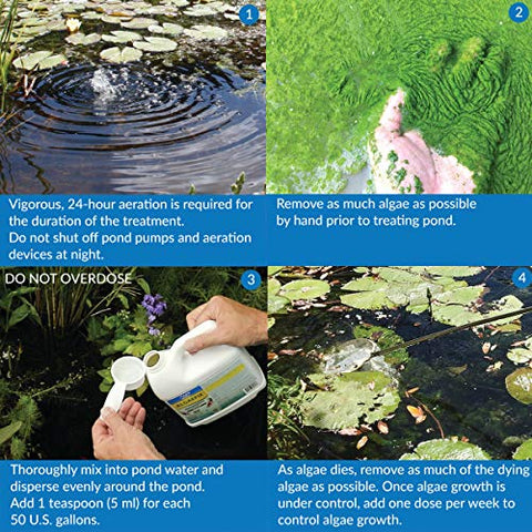 API POND ALGAEFIX requires proper aeration for effective dispersion.