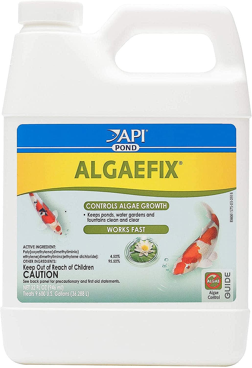 API POND ALGAEFIX bottle pour enables easy dosing for a clearer pond.