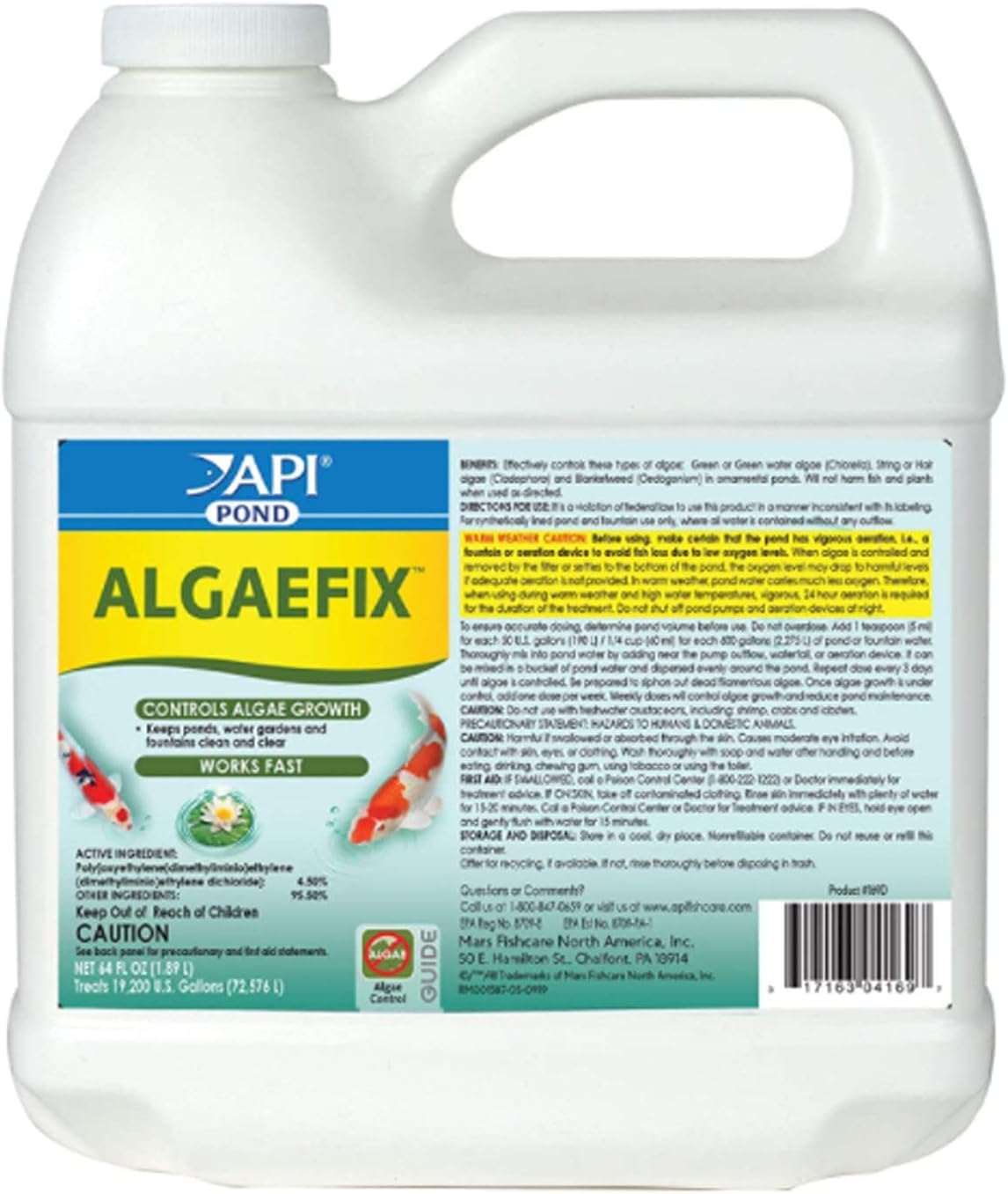 API POND ALGAEFIX eco-friendly formula supports algae control without harming wildlife