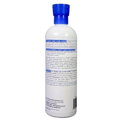 API Pond Neutralizer pours into water to begin protecting fish during water changes