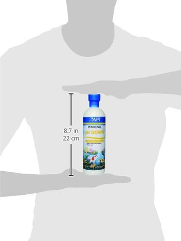 API POND pH DOWN bottle label reading for safe use and directions