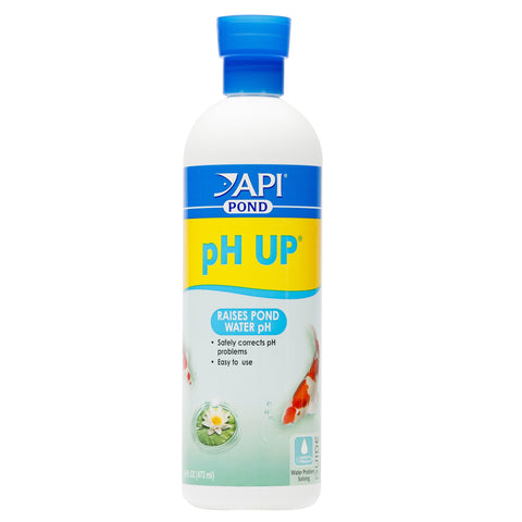 API POND pH UP bottle front view for safe pH adjustment