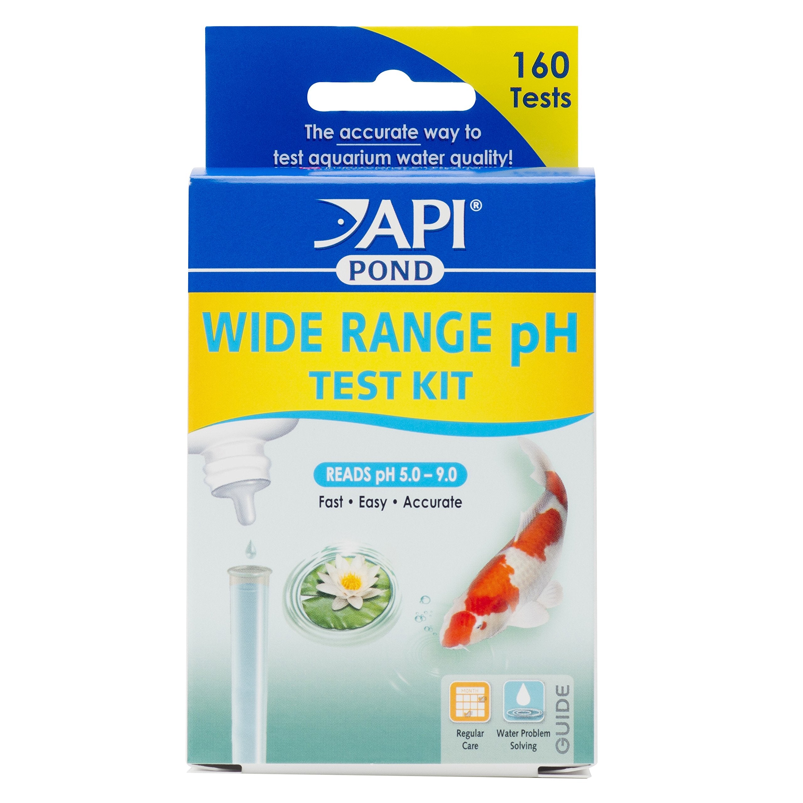 API Pond Wide Range pH Test Kit with 160 tests for weekly pond care