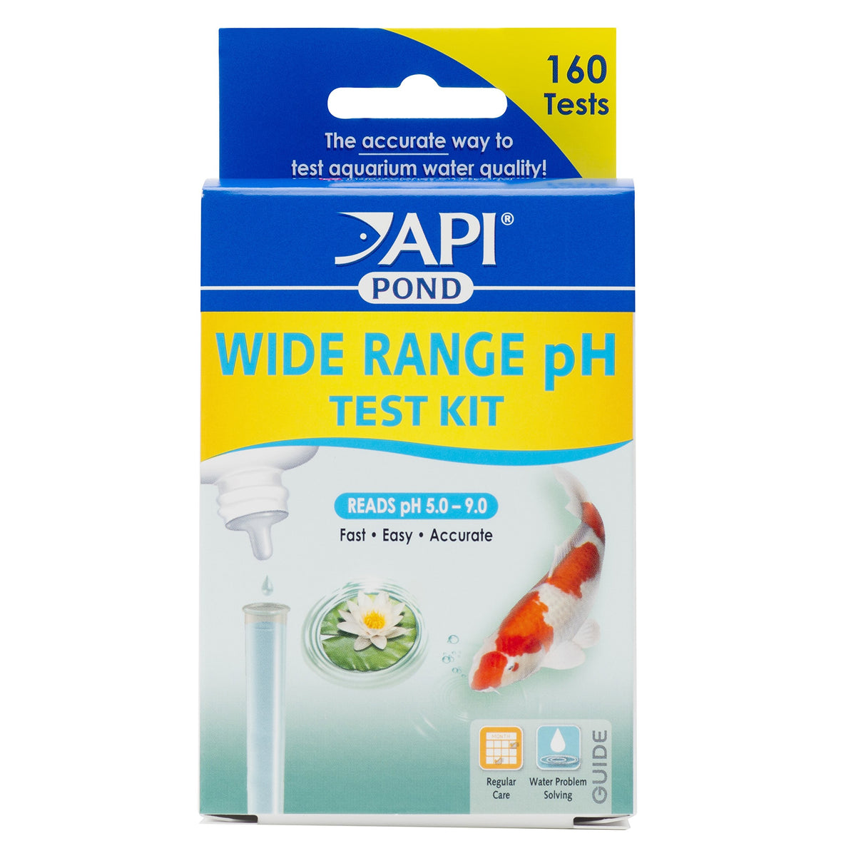 API Pond Wide Range pH Test Kit with 160 tests for weekly pond care