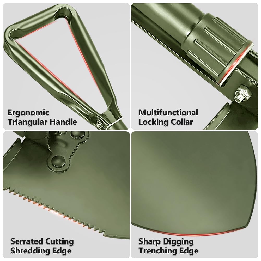 Apidgrowth high-carbon-steel blade delivers sturdy digging in rough terrain.