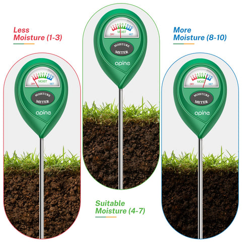 Apine indoor outdoor plant meter works on patios and desks.