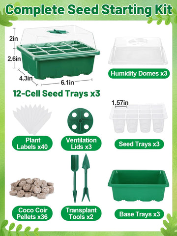 Apipi 12-cell tray compact for neat windowsill gardening