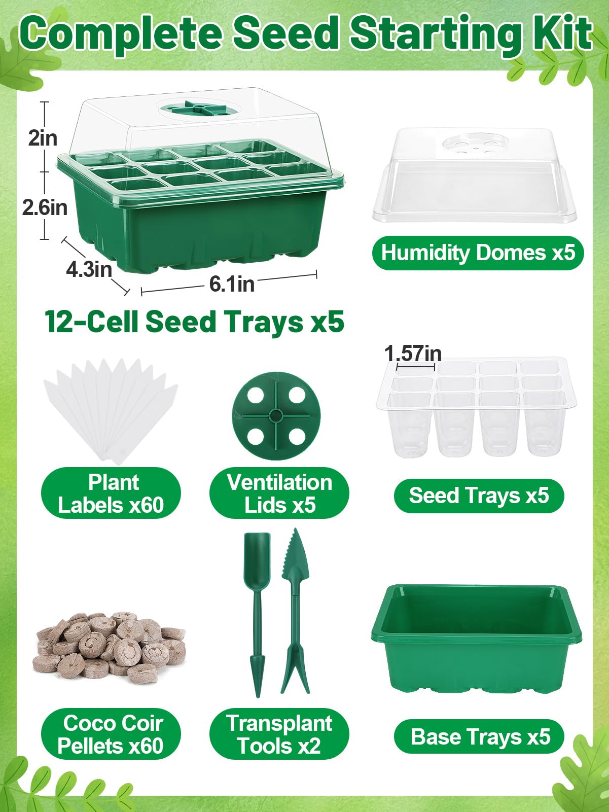 Apipi clear humidity domes allow light while preserving warmth for seedlings.