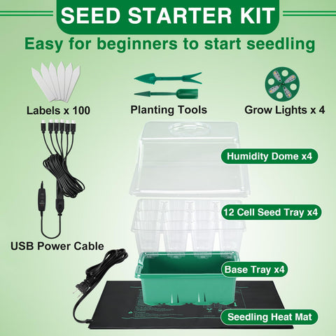 Apipi full-spectrum grow lights evenly illuminate young plants