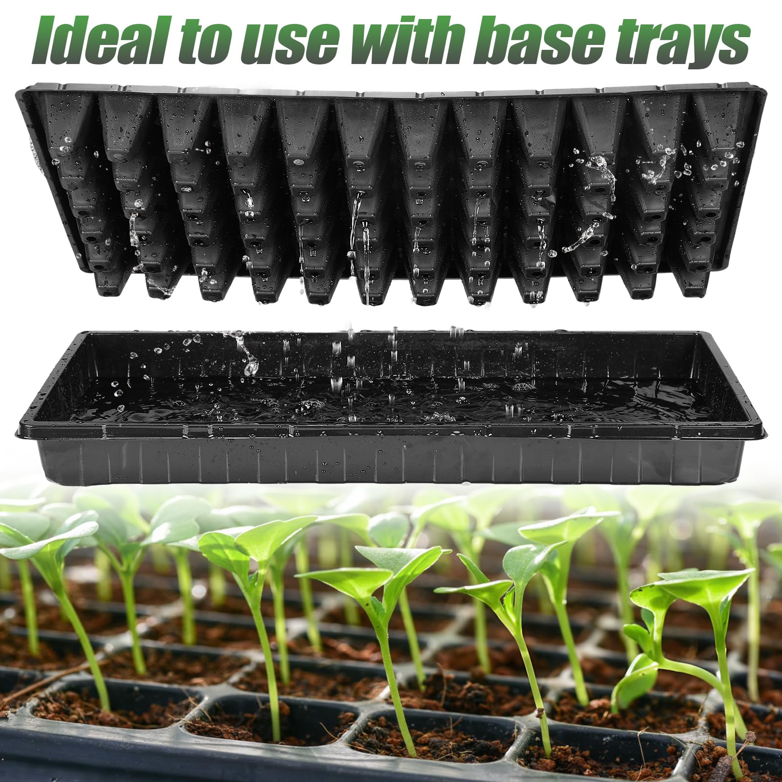 Apipi seed starter tray fits a 20 by 10 inch growing tray for easy setup.