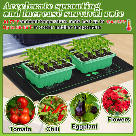 Apipi heat mat demonstrates uniform warmth for consistent seedling growth