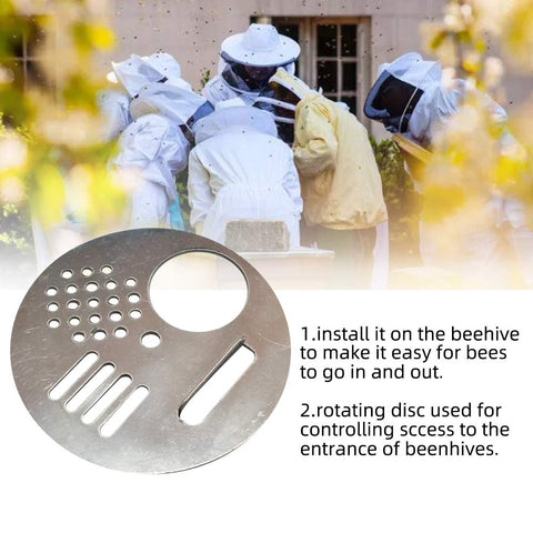 APlayfulBee entrance gate shown fully open for smooth bee ingress and egress.