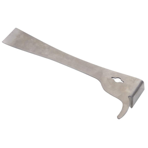APlayfulBee J-hook hive tool lifting frames with ease.