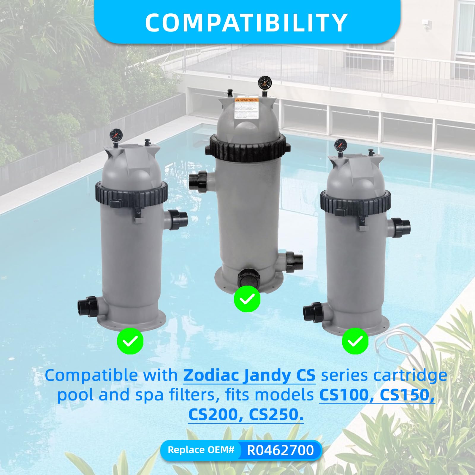 Two O-rings in protective packaging ready for pool filter service