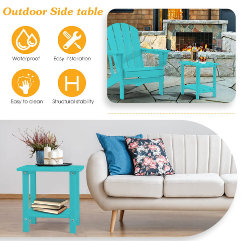 Apolimi side table showing compact 16.5 inch dimensions for patio setup