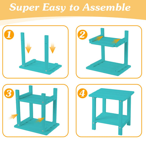 Simple assembly of Apolimi Adirondack side table in minutes