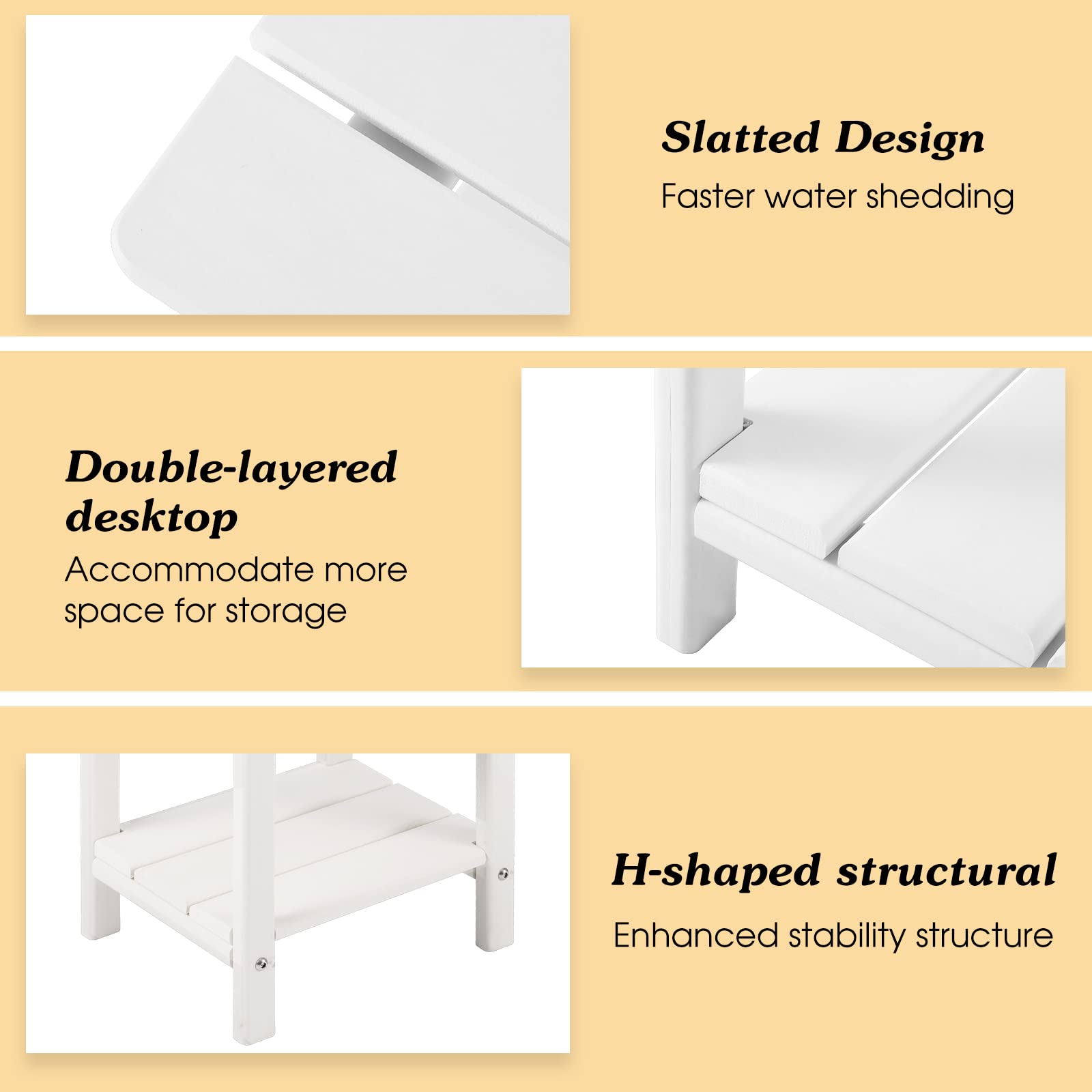 Apolimi Adirondack side table sturdy construction reducing wobble