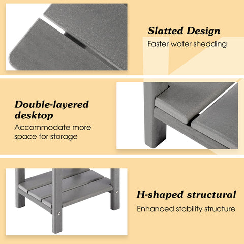 Apolimi assembly-ready table with sturdy panel connections for stability.