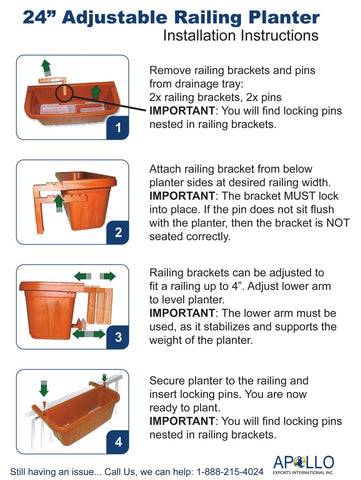 Pins and arms included for quick AP-30312 setup on railings.