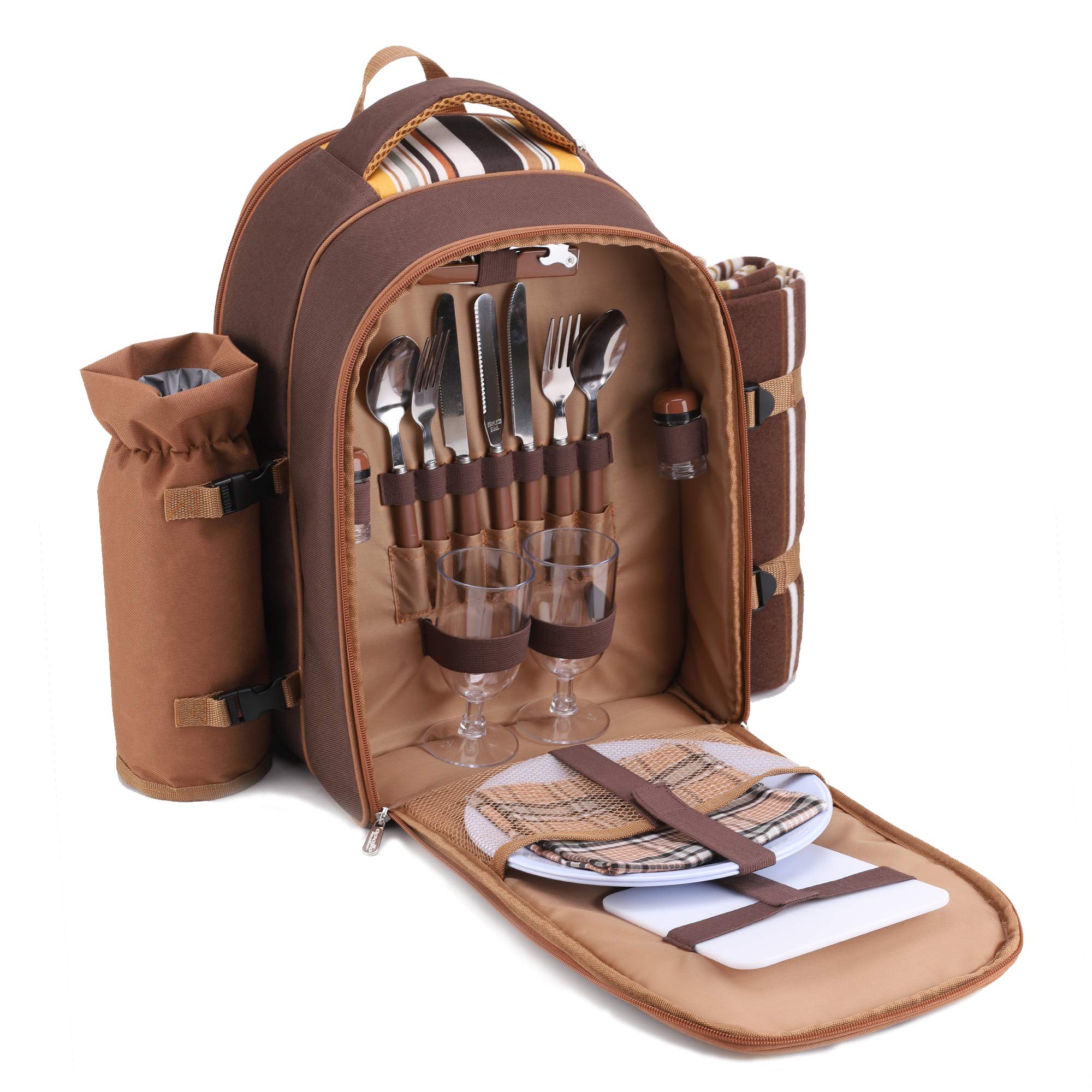 Detachable bottle holder from Apollo Walker picnic gear for secure beverage transport