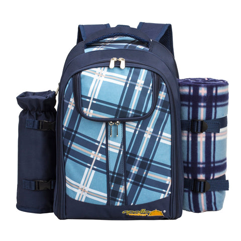 Detachable bottle holder keeps wine or water secure during outdoor adventures.