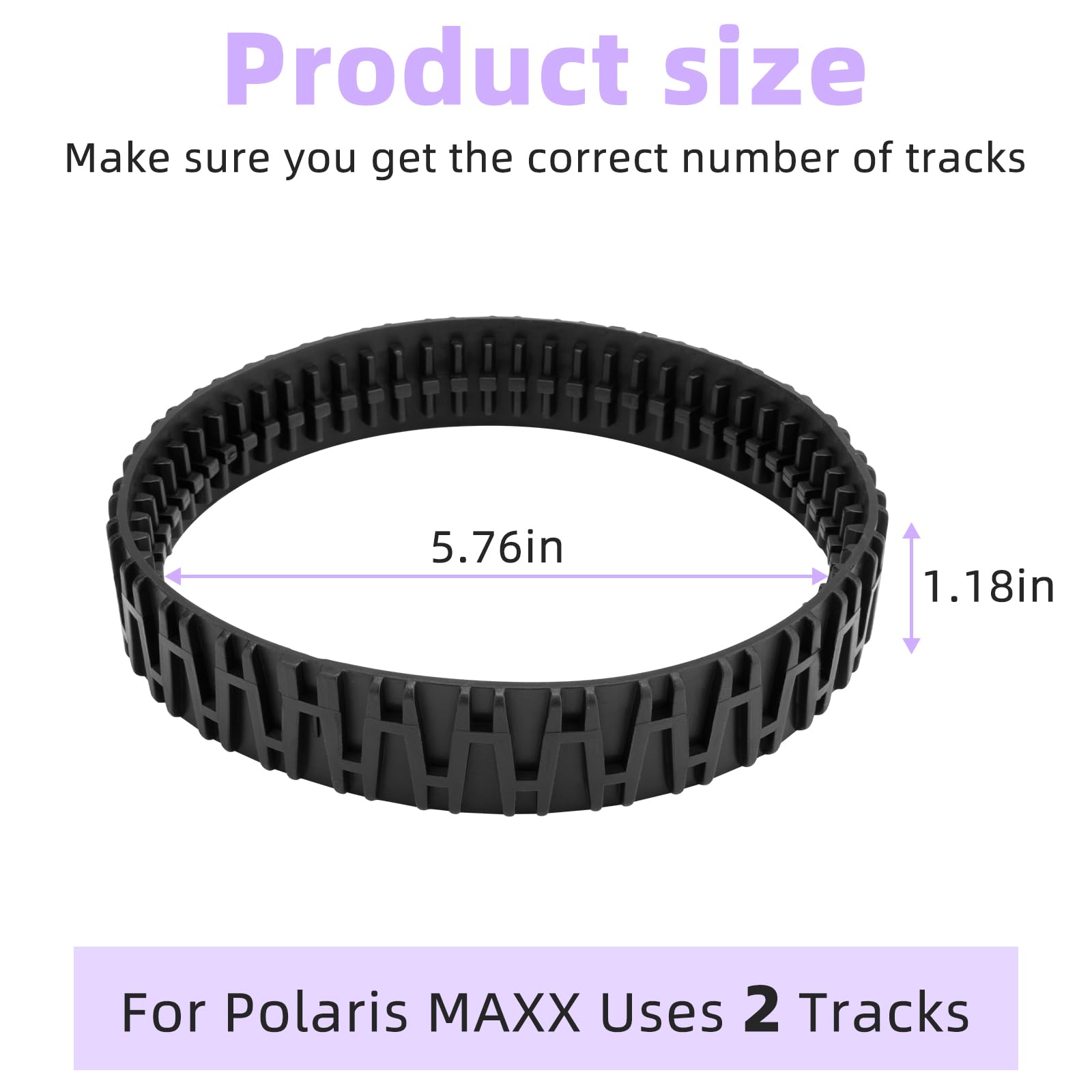 Installation close-up of Apopip Polaris Maxx track R0916500 2-pack