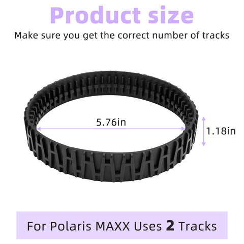 Installation close-up of Apopip Polaris Maxx track R0916500 2-pack