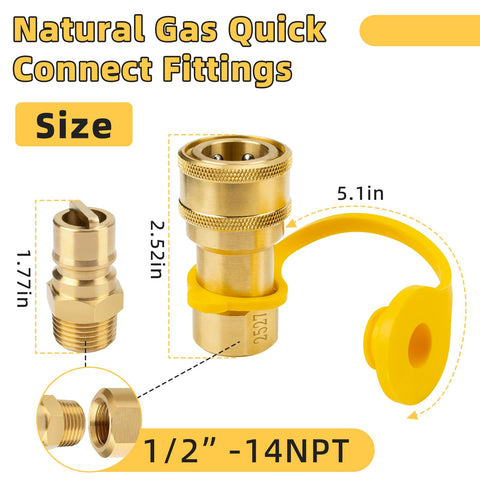 Apopip solid brass disconnect connector highlighted for lasting gas line connections.