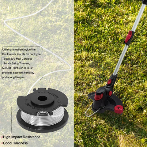 Spool line for 20V Max 12-inch trimmers in action.