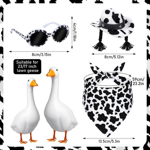 Aposwow goose glasses accessory enhances garden statues with whimsy.