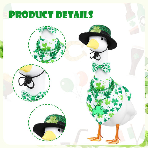 Aposwow goose with beaded necklace adds vibrant detail