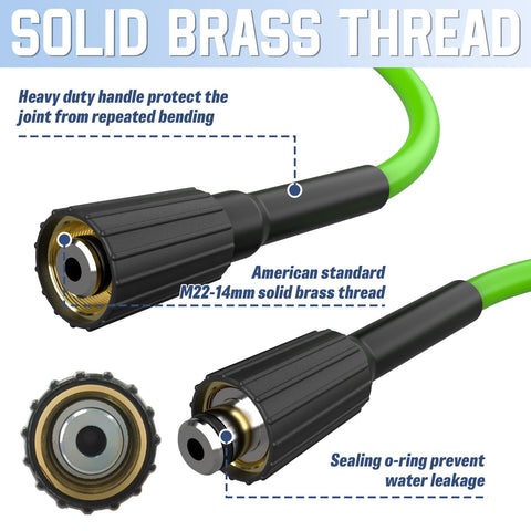 APOWER brass M22-14mm connection ensures sturdy, leak-resistant joints.