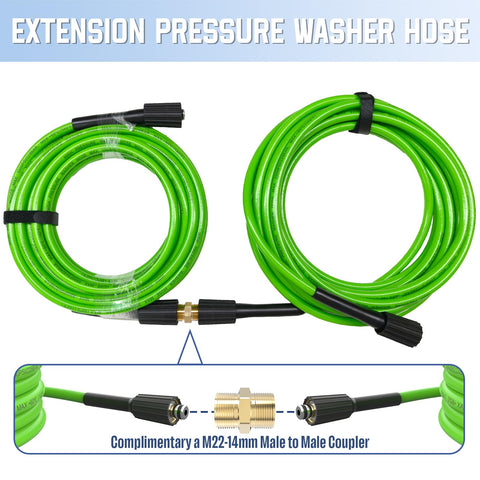APOWER hose in use on car detailing for versatile outdoor cleaning.