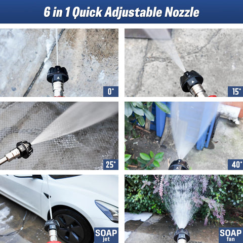 APOWER stainless steel swivel base provides smooth maneuvering at high pressure.