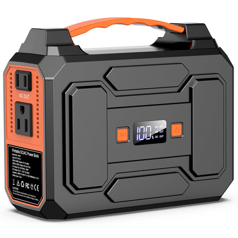 Apowking 146Wh portable power station front view, ideal for camping and home backup.