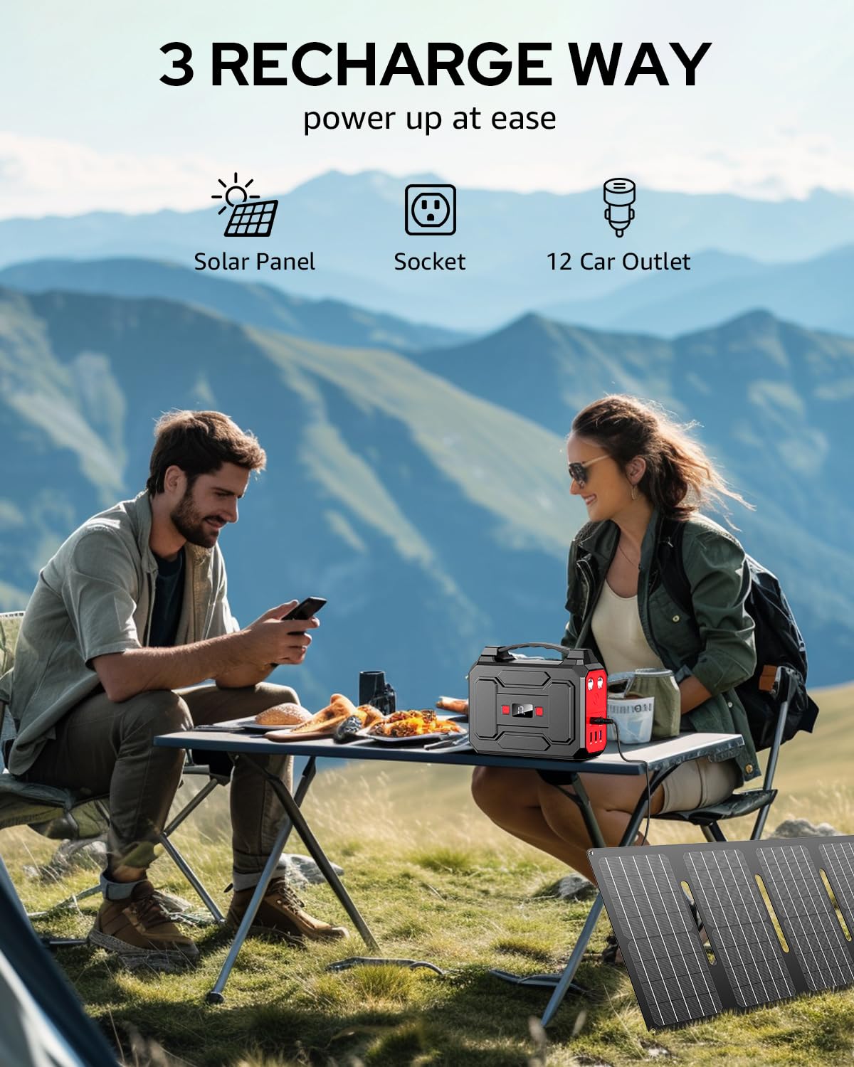 Apowking dual-led flashlight feature provides emergency visibility and SOS signaling.