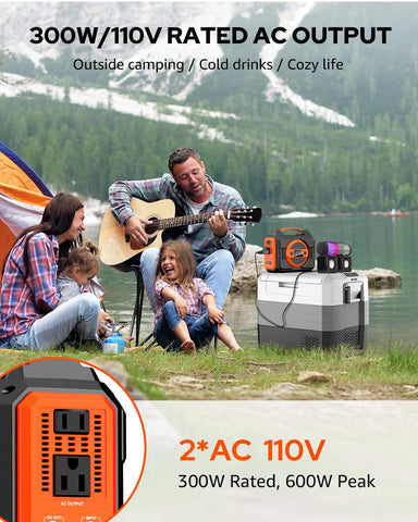 Apowking HP200L portable power station highlighting compact design for camping