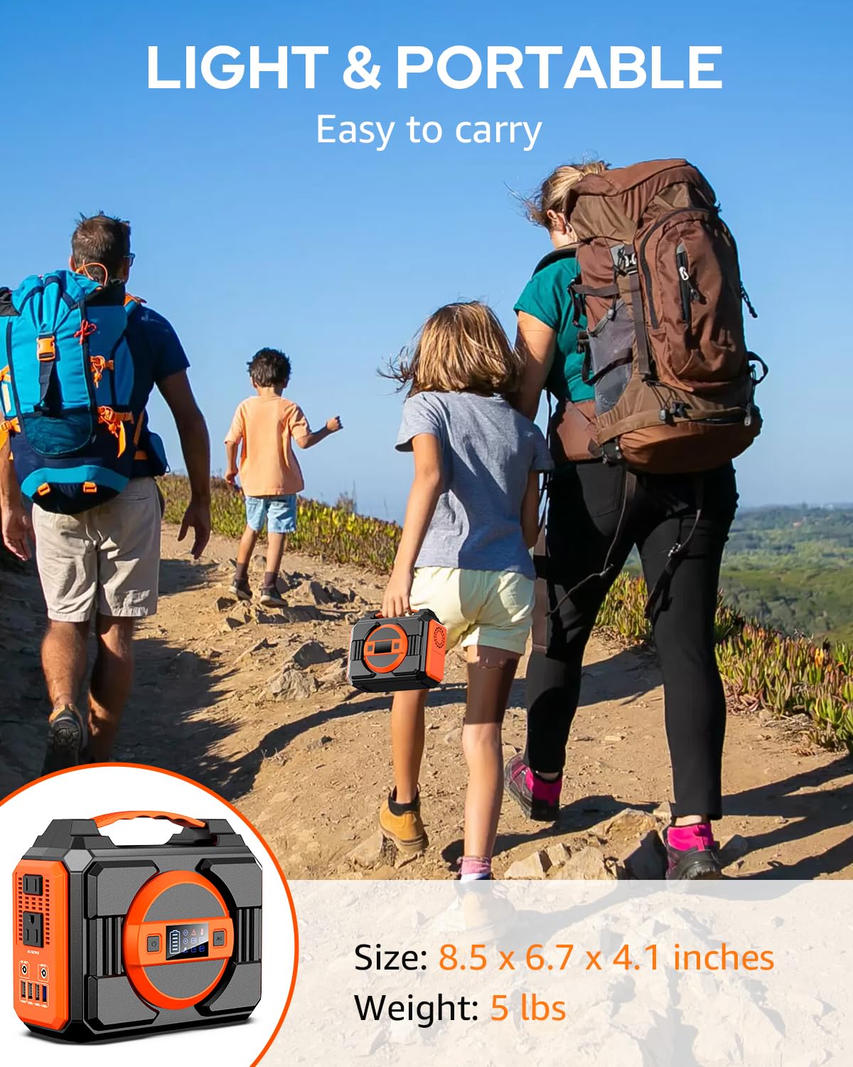 Apowking LED backlit light for camping illumination and safety.