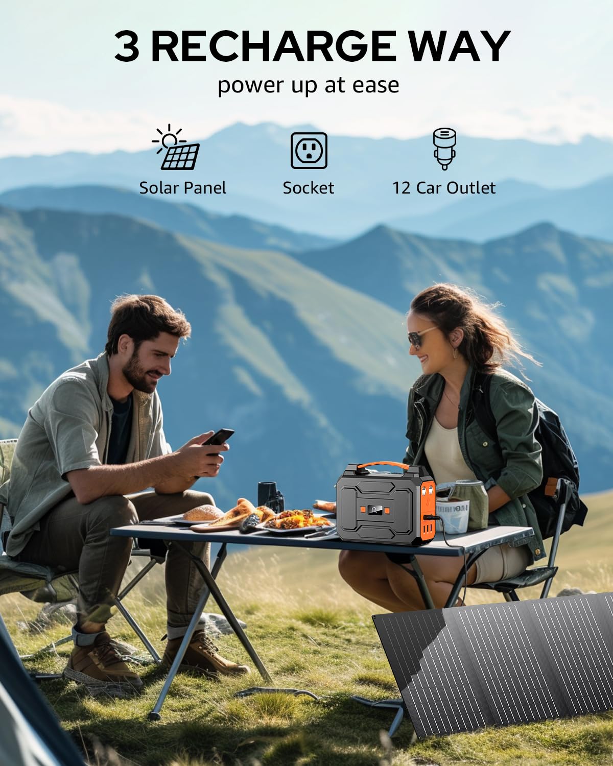 USB-A and USB-C ports enable quick charging on trips.