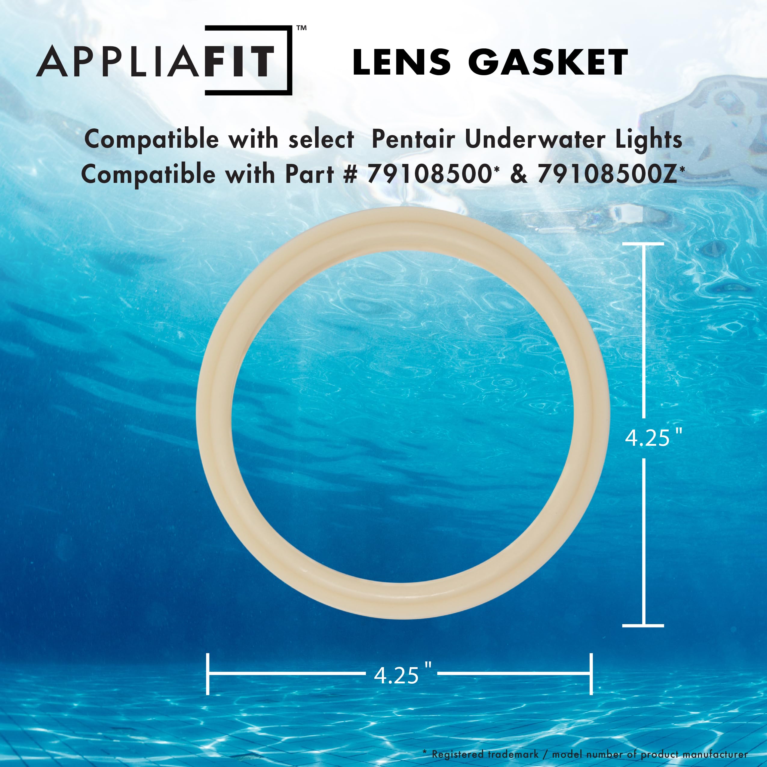 AppliaFit gasket with SpaBrite AquaLight ensures reliable underwater lighting.