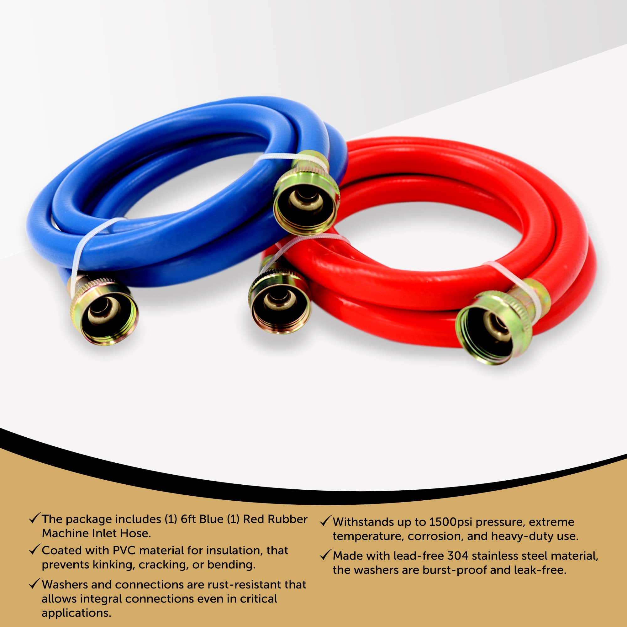 Appliance Pros pack-1 washer hose for ready-to-install replacement.