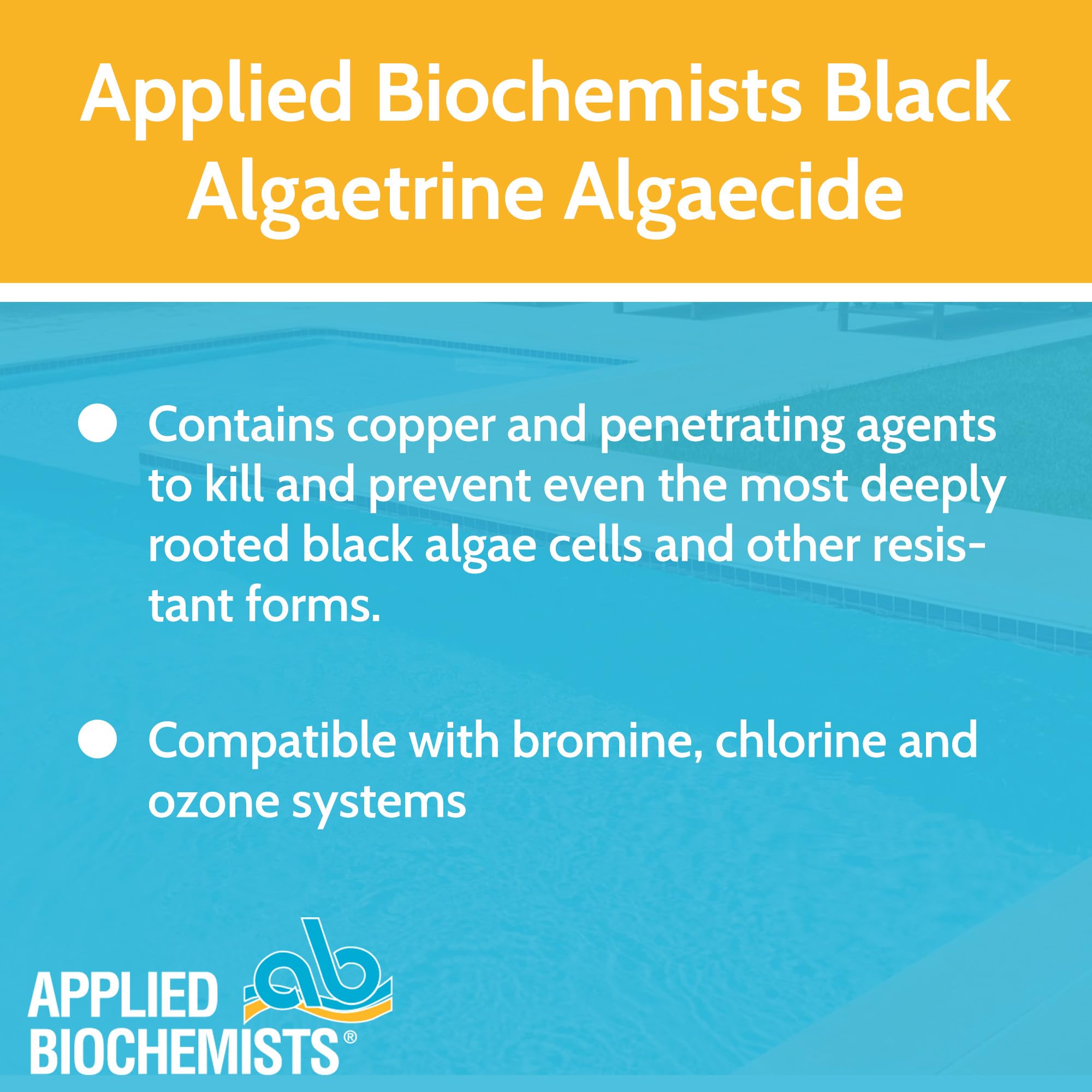 Applied Biochemists Black Algaetrine deposit control action in progress
